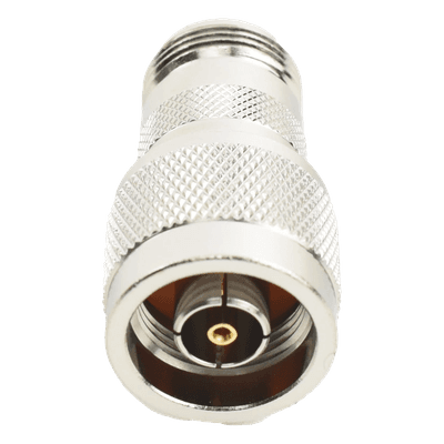 Adaptador en Línea, de Conector N Macho Inverso a N Hembra, Níquel/ Oro/ Teflón. RP-1016 RF INDUSTRIES,LTD