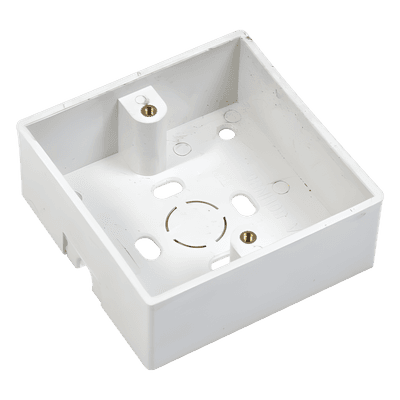 Caja de Montaje para Botón de Salida / 86 x 86 mm / Profundidad 25 mm / Plástico ABS / 0.05 kg