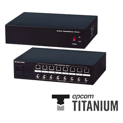 (ANALÓGICO)Video + poder: 300 m, receptor de video pasivo + alimentación de 8 canales TT-108-PVR EPCOM TITANIUM