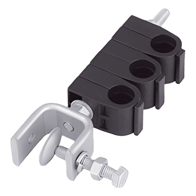 Sujetador de cables / 3x coaxial 1/2 pulgada / Acero inoxidable 304 / Instalación angular / -40°C a +85°C / 0.1 dB retorno SHK-12-3-P ANDREW / COMMSCOPE