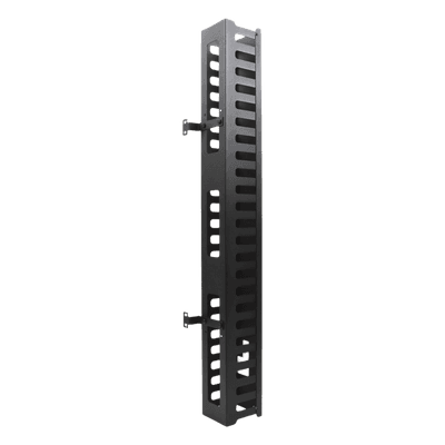 Organizador de Cable Vertical / 24 UR / Acero Sólido / Capacidad 260 Cables Cat5 / Tapa Protectora / Compatible Serie EIRL LPCV-24-URL LINKEDPRO BY EPCOM