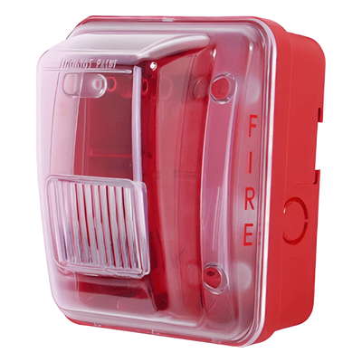 Cubierta para sirena estrobo exterior / Policarbonato Lexan® / 4.75' x 5.75' x 4.18' / UL 464 & UL 1971 HGOE-R HOCHIKI