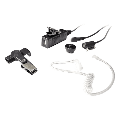 Micrófono-Audífono de Vigilancia / 3 Cables / Tubo Acústico Transparente / PTT Remoto / Uso Profesional Táctico TX885H02 TXPRO
