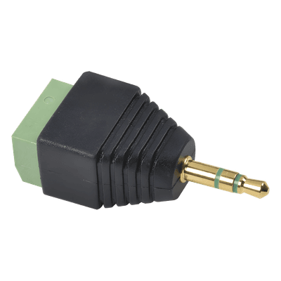 Adaptador de Audio y Video / Conector 3.5 mm Macho / Terminal Atornillable 3-Pin / Montaje sin Soldadura JR58 EPCOM POWERLINE
