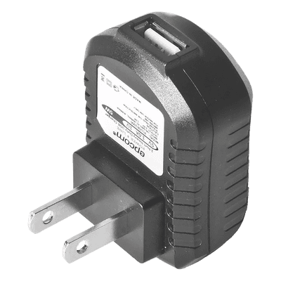 Cargador USB Profesional / 1 Puerto / 5 Vcc / 1 A / Entrada Universal 100-240 Vca / Protección Integrada PLUSB1000 EPCOM POWERLINE