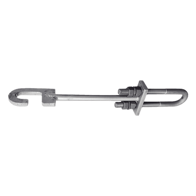 Tensor tipo U / Doble tuerca 3/4" / Acero intemperie / 3 kg / Antivandálico STM-34 SYSCOM TOWERS