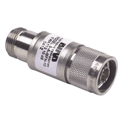 Atenuador en Línea de 10 dB, 5 W. Máximo, CD-4 GHz, Conectores N Macho-Hembra. 5AMFN-10 
