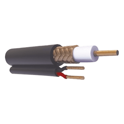 Cable Coaxial Siamés / Cobre Sólido / Malla CCA 95% / 2 Hilos CCA Calibre 20 / HD+ / FR-UV RG-59-V-CCA VIAKON