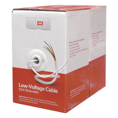 Cable 100% Cobre INDUSTRIAL/ 4 x 22 AWG/ de color blanco / 305m / para aplicaciones en sistemas de Intrusión / Control de Acceso y TV Porteros SF-22-04 SFIRE