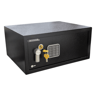 Caja Fuerte Electrónica / Capacidad Laptop 17" / Acero Calibre #16 y #9 / Cerradura Electrónica 3-8 Dígitos / 100,000 Combinaciones / Pilas AA 84834 ASSA ABLOY