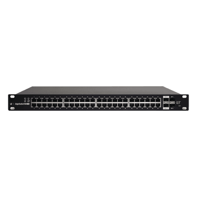 Switch Administrable / 48 Puertos Gigabit / PoE+ y PoE Pasivo 24V / 500W / 2 SFP+ 10G / Switch Fabric 140 Gbps ES-48-500W UBIQUITI