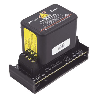 Protector Modular / 24 V / 2 Pares / Base Desmontable / Snap-Track / -40°C a 70°C / 3.3 x 1.5 x 2.6 pulgadas DTK-2MHLP24BWB DITEK