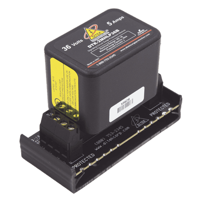 Protector Modular de Voltaje / 2 Pares / Hot-Swap / Tecnología SAD / 36 V / Voz Datos y Señalización DTK-2MHLP36BWB DITEK