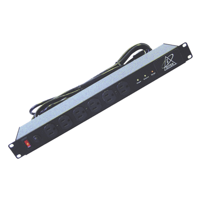 Protector de Rack 1U / 12 Salidas NEMA 5-15P / 120 VCA 15 A / Supresión EMI/RFI / 90 kA / 1.58 x 3.74 x 17.01 in DTK-RMAC12 DITEK