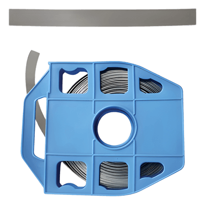 Fleje de acero inoxidable / 0.30 x 19mm / 30.5 m (100 ft) / SS304 / Con despachador TH-F-34 THORSMAN