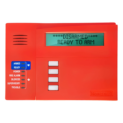 Teclado Alfanumérico LCD 2 Líneas / Gabinete Rojo / LEDs de Incendio, Supervisión y Falla / Compatible VISTA-32FB, 128FBP, 250FBP 6160-CR HONEYWELL HOME RESIDEO