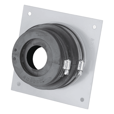 Placa Pasamuro / Aluminio 5.5x5.5 in / IP66 / Coaxial 1-1/4 in / Puerto 4 in SCE-114 ANDREW / COMMSCOPE