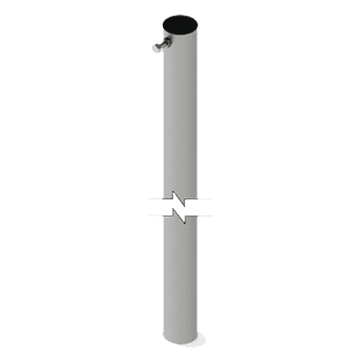 Sección de Mástil Telescópico Ligero / 3 m (9.84 ft) / 1" Diámetro / Calibre 20 / Acero Galvanizado SLM-S1G SYSCOM TOWERS