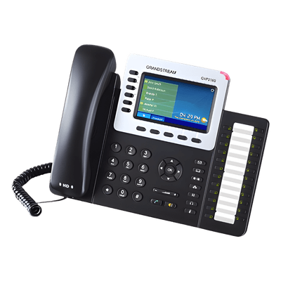 Teléfono IP Empresarial / 6 Líneas / Pantalla LCD Color 4.3 pulgadas / 24 Teclas BLF / Bluetooth / PoE / Audio HD / Gigabit Dual Port GXP-2160 GRANDSTREAM