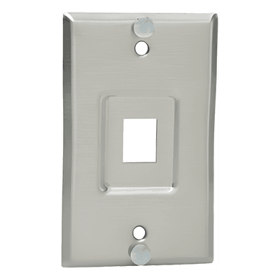 Placa de Pared Vertical / Acero Inoxidable / 1 Puerto Keystone / 2.75 x 4.5 pulg. / RoHS KWPY PANDUIT