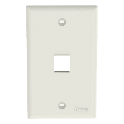 Placa de Pared Vertical / 1 Puerto Keystone / ABS / 69.8 x 114.3 mm / 2.75 x 4.5 pulg. / Blanco Mate / RoHS NK1FNIW PANDUIT
