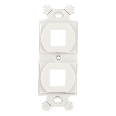 Marco de Módulo Dúplex / 2 Espacios Keystone / Placas NEMA 106 / ABS / 4.10' x 3.28' / Blanco Mate NK2106MFIW PANDUIT