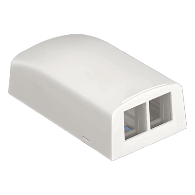 Caja de Montaje en Superficie / 2 Puertos Keystone / ABS / 1.95 x 1.13 x 3.65 in / Marfil NK2BXEI-A PANDUIT