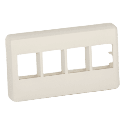 Placa de Pared Modular / 4 Puertos Keystone / Montaje Vertical / Blanco Mate / ABS NK4MFIW PANDUIT