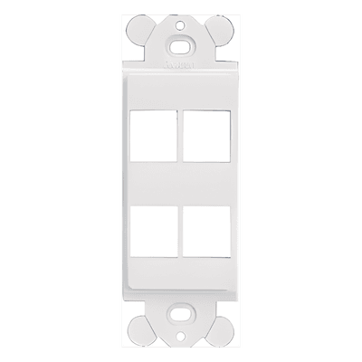 Marco de Módulo Dúplex / 4 Puertos Keystone / Placas Frontales GFCI / Blanco Mate NK4RMFIW PANDUIT