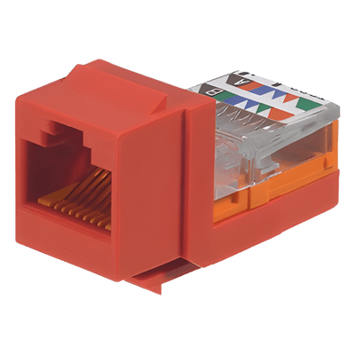 Módulo Jack Keystone / Cat 5e / UTP / 22-24 AWG / RJ45 / Leadframe / PoE / Rojo NK5E88MRDY PANDUIT