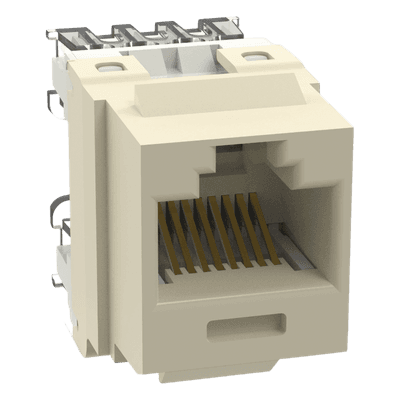 Conector Jack Keystone / Cat 6 / 8P8C / Terminación 110 / Marfil / -10°C a 65°C / 250 MHz