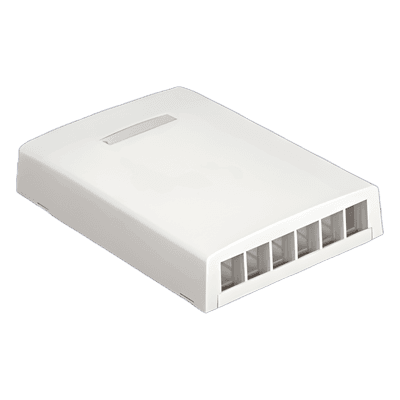 Caja de montaje en superficie / 6 módulos Keystone / Blanco mate / 6 puertos / ROHS NK6BXIW-AY PANDUIT