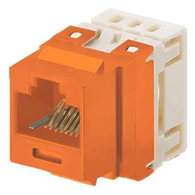 Módulo Jack de Cobre / Categoría 5e / RJ45 Keystone / Terminación 110 / 8P8C / Naranja / Sin Blindaje / 25 Unidades NKP5E88MOR PANDUIT