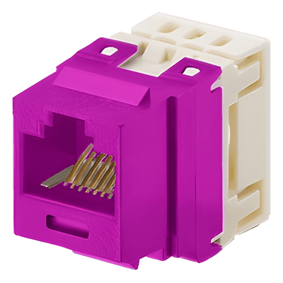 Conector Jack Keystone / Cat 5e / 110 Punchdown / 8P8C / 100 MHz / UTP / Violeta / 22-26 AWG NKP5E88MVL PANDUIT