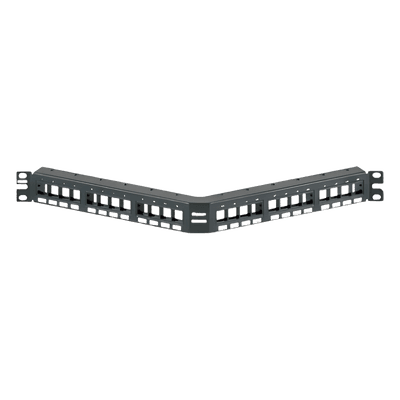 Panel de Parcheo Modular Keystone / 24 Puertos / Angulado / 1UR / 19" (482.6 mm) NKPPA24FMY PANDUIT