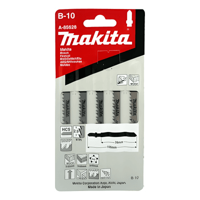 Paquete de 5 Sierras para Caladora / 75 mm / 9 TPI / Corte 3-65 mm / Madera, Triplay, PVC A-85-628 MAKITA