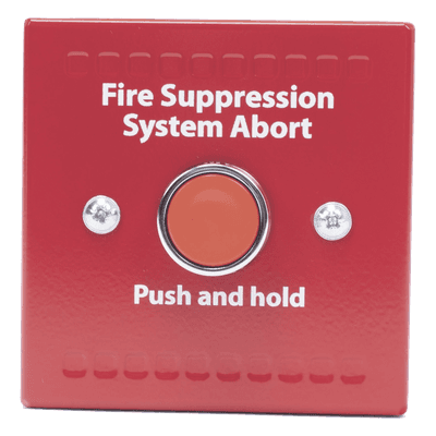 Botón de Aborto / Montaje Superficial / Certificación UL y FM / Supresión de Incendio / 4.5 x 4.5 x 2.5 in HCVR-AS-R HOCHIKI