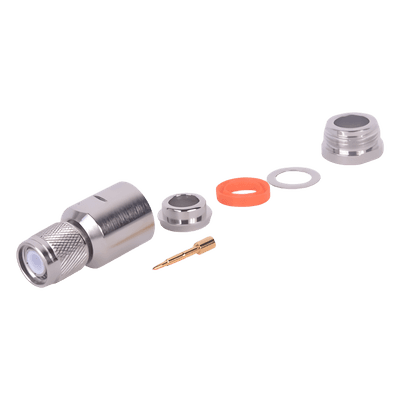 Conector TNC Macho / Rosca Izquierda Métrica / Ensamble en Línea / Bronce Plateado / Oro / Teflón / RG-8/U, 9913, LMR-400, CNT-400 RT-1200-I RF INDUSTRIES,LTD