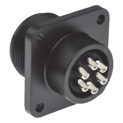 Conector Hembra Circular / 6 Terminales / Aluminio / -55°C a +125°C / Acoplamiento Roscado / 1.8 pies 654-MS3102A14S-6S SYSCOM PARTS