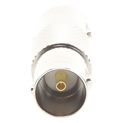 Adaptador Coaxial Tipo Barril / BNC Hembra a BNC Hembra / 75 Ohm / Níquel-Oro-Teflón / 32.5 mm Largo RFB-1734 RF INDUSTRIES,LTD