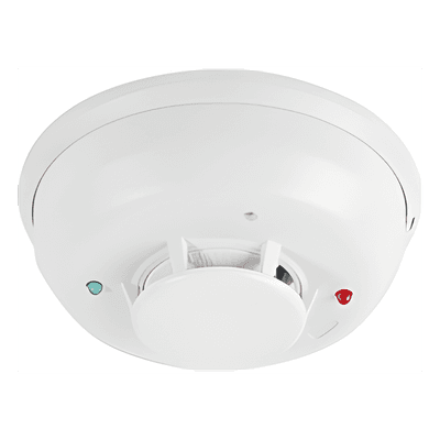 Detector de Humo y Calor Combinado / 4 Hilos / Sirena 85 dB / LED Bicolor / Compensación de Sensibilidad