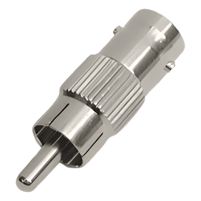 Adaptador en Línea / 75 Ohm / BNC Hembra a RCA Macho / 9.6 mm x 34 mm / 0.31 ft x 0.11 ft