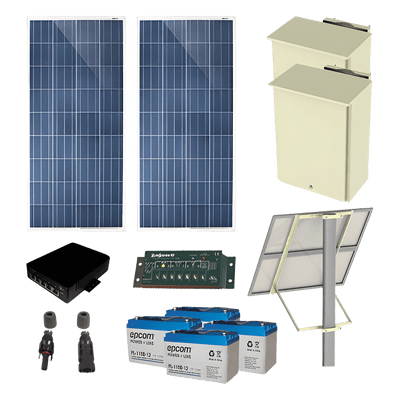 Kit Solar de 25 W con 4 Puertos PoE 802.3af/at PL-4POE-25 EPCOM POWERLINE