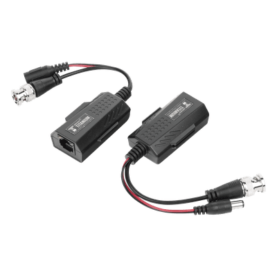 Kit de Transceptores Activos / Transmisión 4K / 150 m (492.1 ft) / Alimentación 12V/24V CC/CA / UTP Cat5e/6 / Compatible HD-TVI, HD-CVI, AHD, CVBS