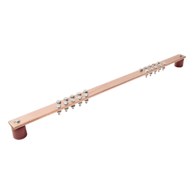 Barra de Unión de Tierra / Montaje Rack 19" / 550 A / 20 Conexiones 3/16" / Tornillería Incluida TG-BUE-RACK TOTAL GROUND