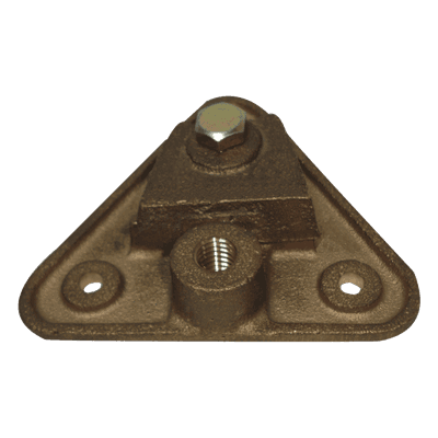 Base Triangular para Pararrayo / Bronce / Rosca 5/16' / Compatible 30-90 cm / Paso Recto o 90° TG-BT TOTAL GROUND
