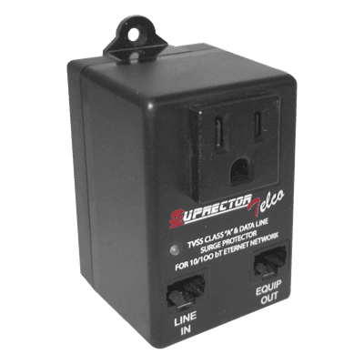 Supresor de Picos / Línea Datos RJ45 + Alimentación 127 VAC / 15 A / IP64 / 7.5 x 5 x 5 cm / 2.95 x 1.97 x 1.97 in SUPT-UTP-AC TOTAL GROUND