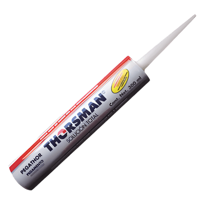 Pegamento para canaletas / 300ml / -20°C a +70°C / Resistencia 45 kg/cm² / 75% sólidos / Blanco PEGATHOR THORSMAN