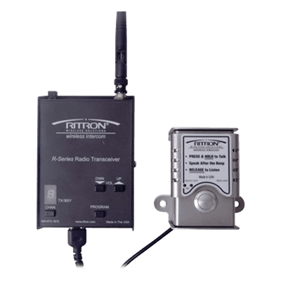 Radio Portero Inalámbrico / VHF-UHF / 2W RF / 10 Canales / Bocina 1000 mW / PTT Antivandalismo RDC-SYSTEM RITRON