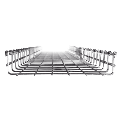 Charola Tipo Malla / Ancho 300 mm (11.8 in) / Peralte 66 mm / Tramo 3 m (9.84 ft) / Electro Zinc / 315 Cables Cat6 MG-50-435EZ CHAROFIL